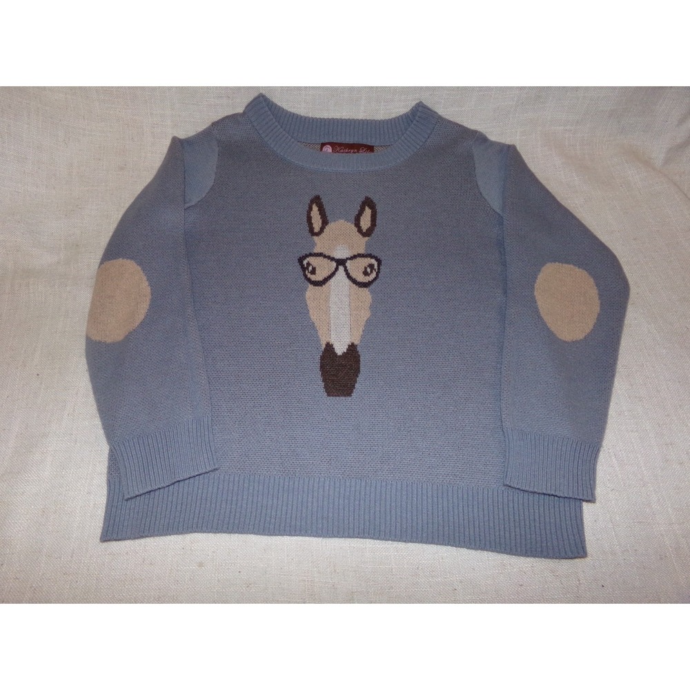 Kathryn Lily Equestrian Girl's Youth Knit Sweater Horse Riding Size 12